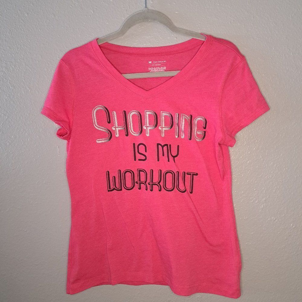 Tek Gear Pink Graphic Tee Size Medium